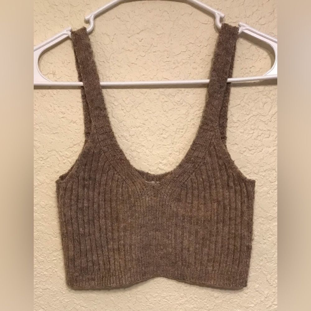 Hazel Moon Sweater material Crop Top